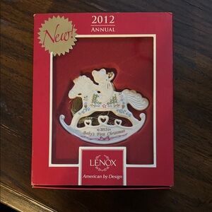 Lenox 2012 Annual baby’s first Christmas Rocking Horse Ornament